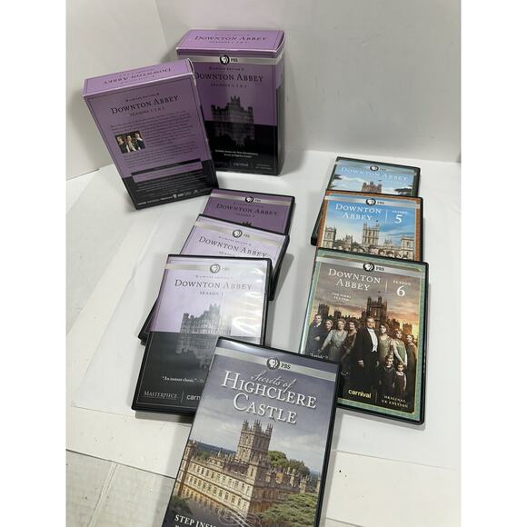 Downtown Abbey Seasons 1-6 DVD Set Complete Series PBS UK Edit +Highclere Castle